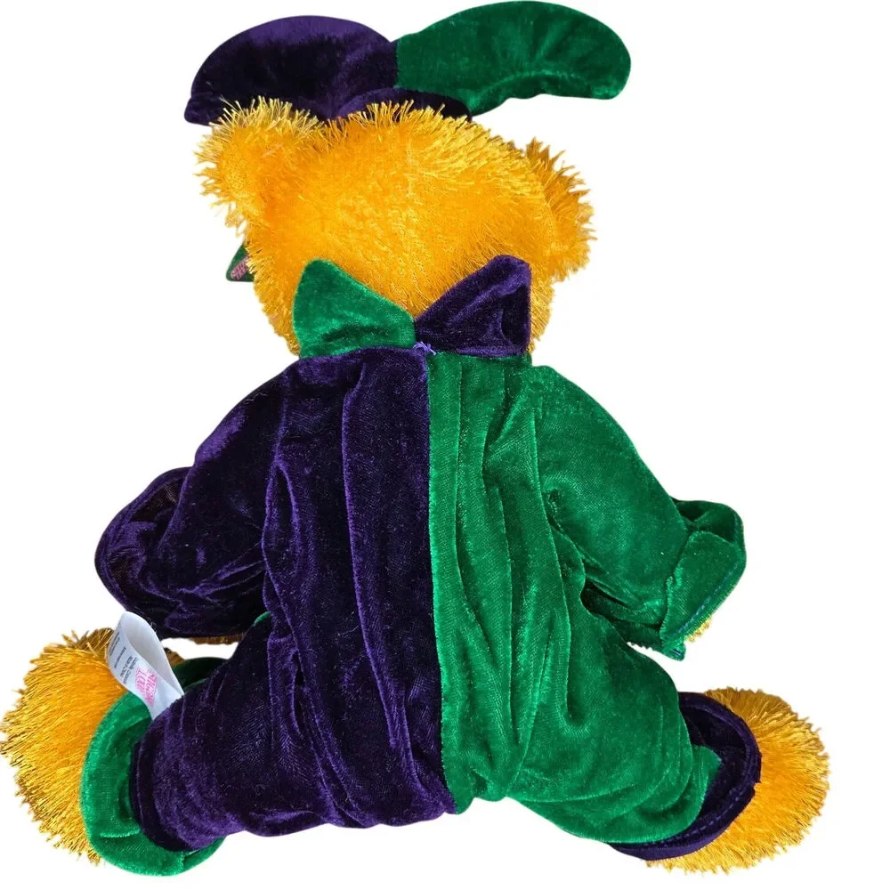 Vintage Sugarloaf Mardi Gras Jester teddy bear with tag